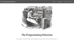 Desktop Screenshot of programminghistorian.org