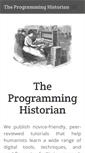 Mobile Screenshot of programminghistorian.org